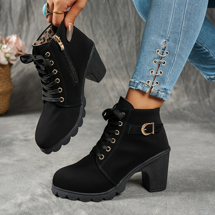 Ankle Boots for Women | Sturdy Block Heel & Secure Walking Comfort