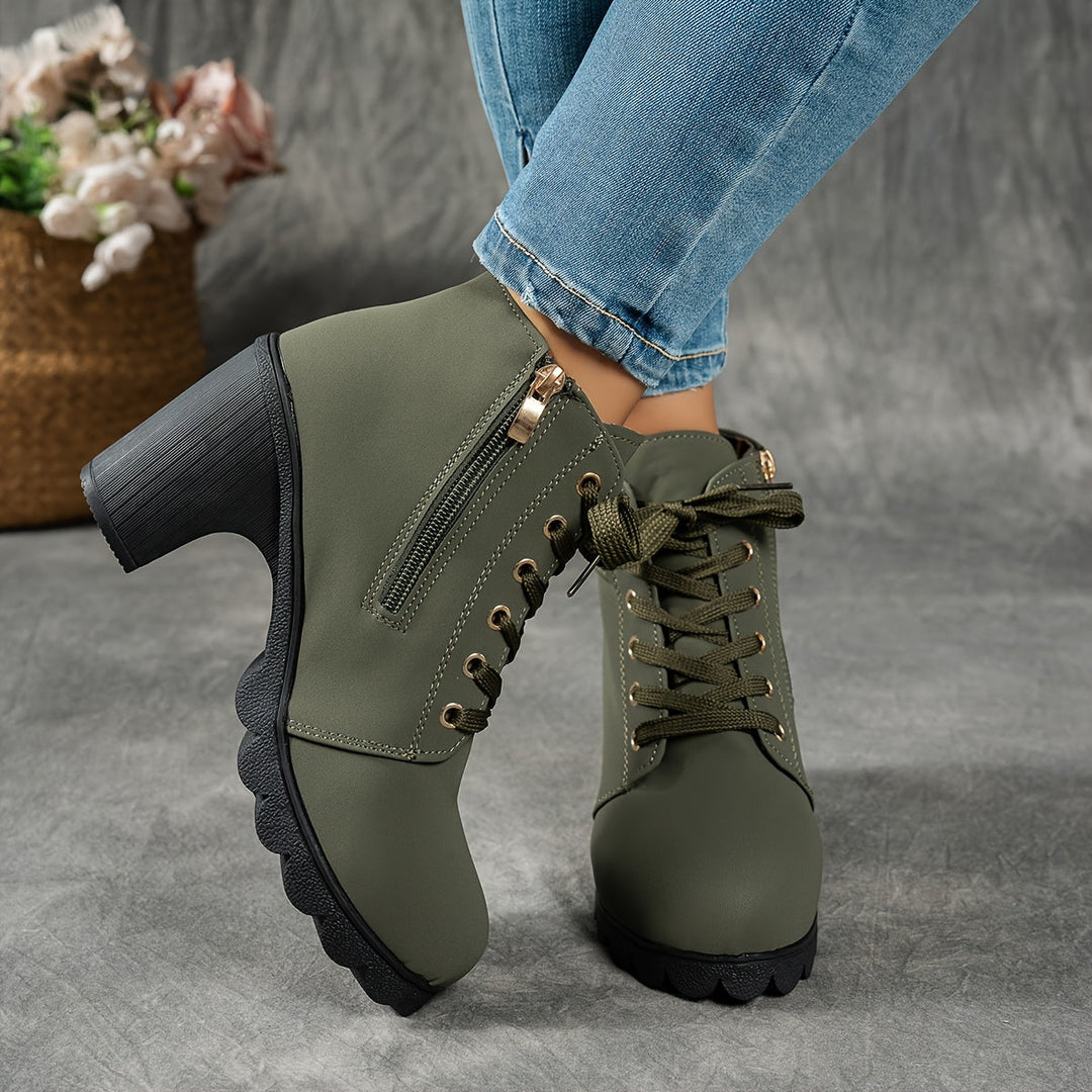 Ankle Boots for Women | Sturdy Block Heel & Secure Walking Comfort