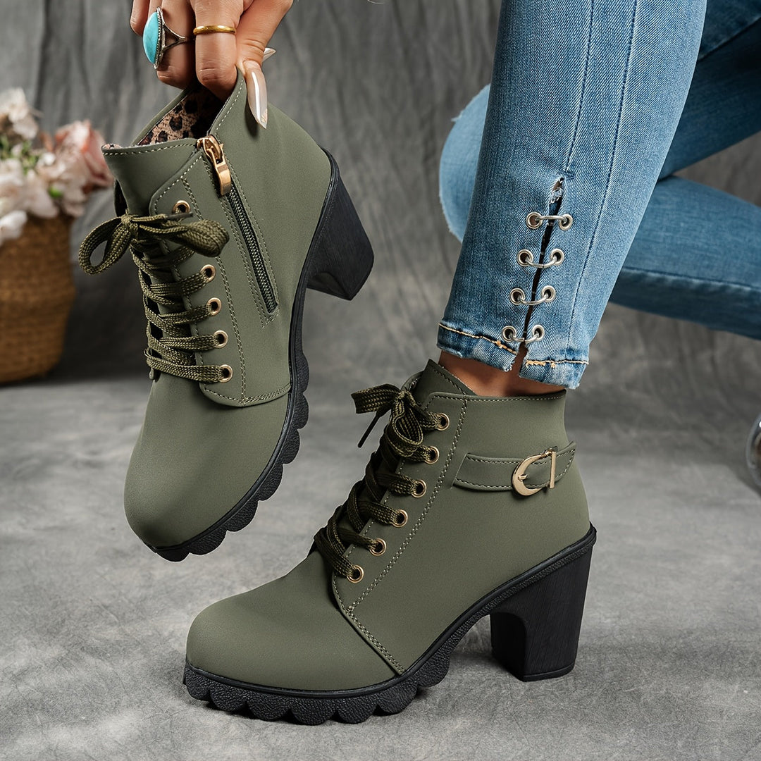 Ankle Boots for Women | Sturdy Block Heel & Secure Walking Comfort