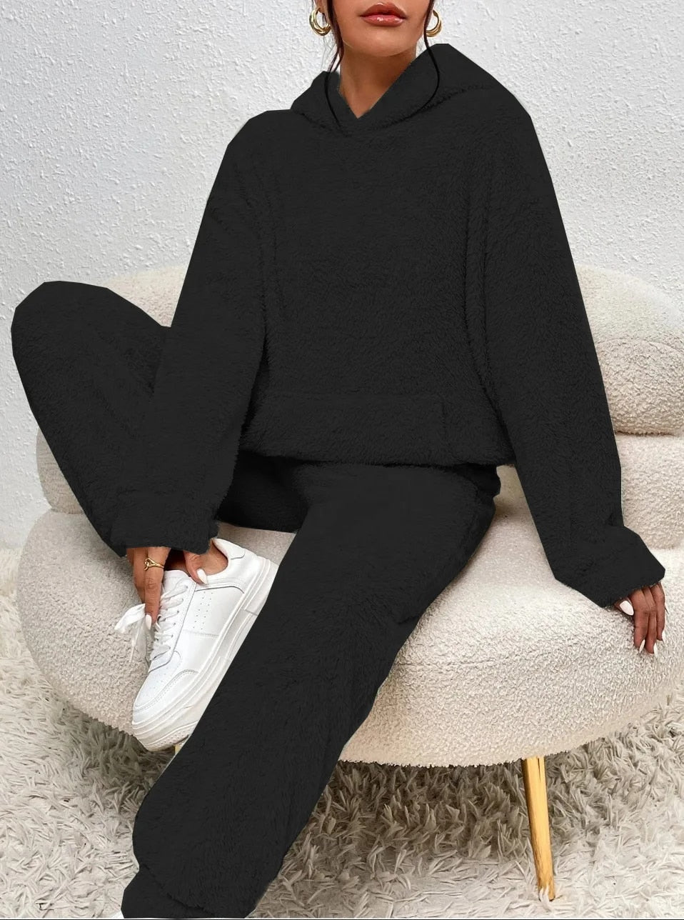 Knitted Suit Women | Turtleneck & Wide Leg