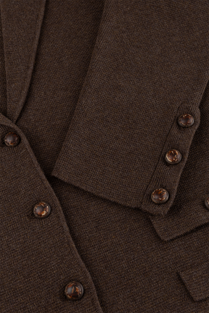 Knitted Blazer for Women | Refined Lapel & Elegant Button Placket