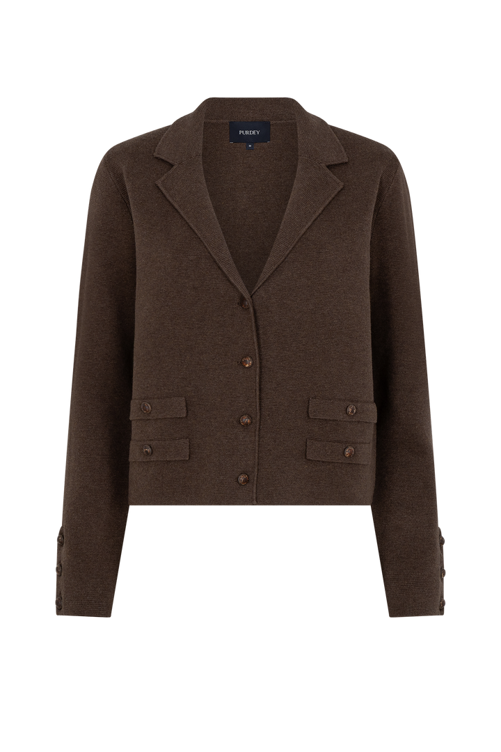 Knitted Blazer for Women | Refined Lapel & Elegant Button Placket