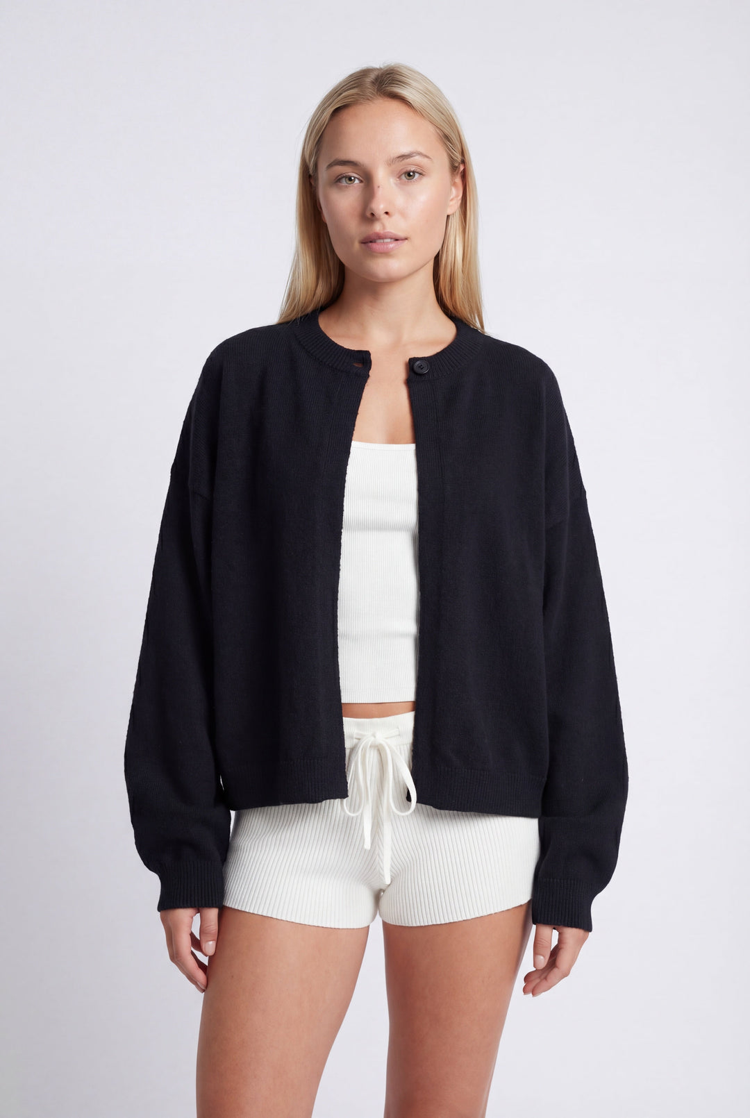 Cardigan for Women | Oversized Fit with High Round Neck