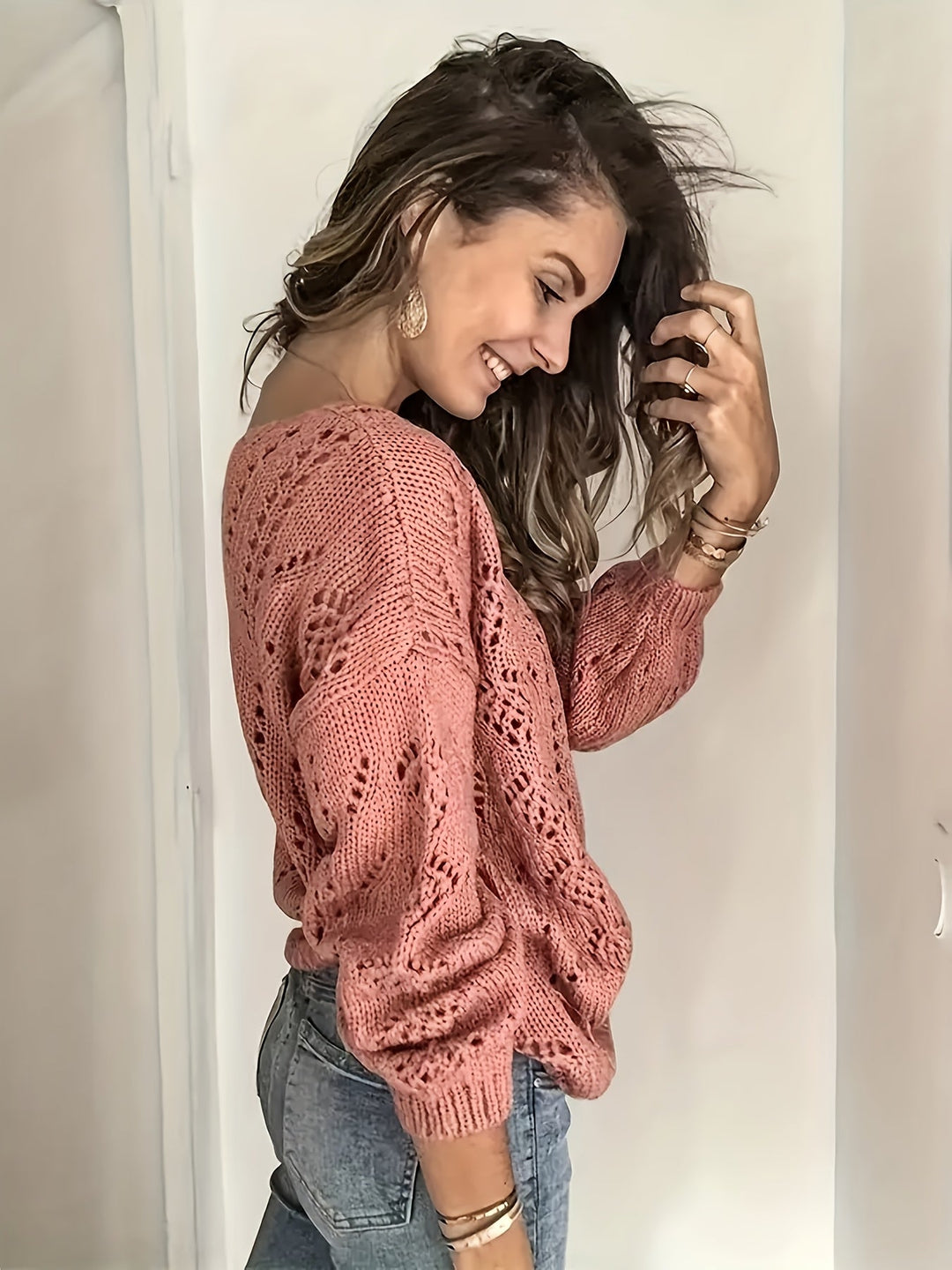Cardigan for Women | Refined Lace Pattern Details & V-Neck