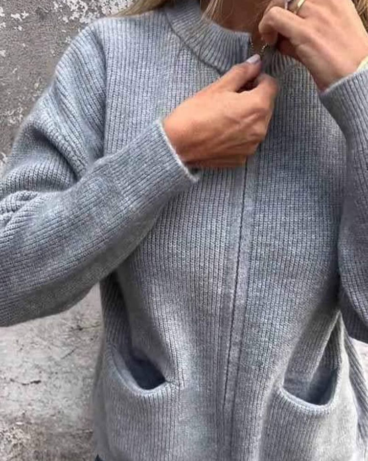 Women's Cardigan | Zipper & Warm Comfort