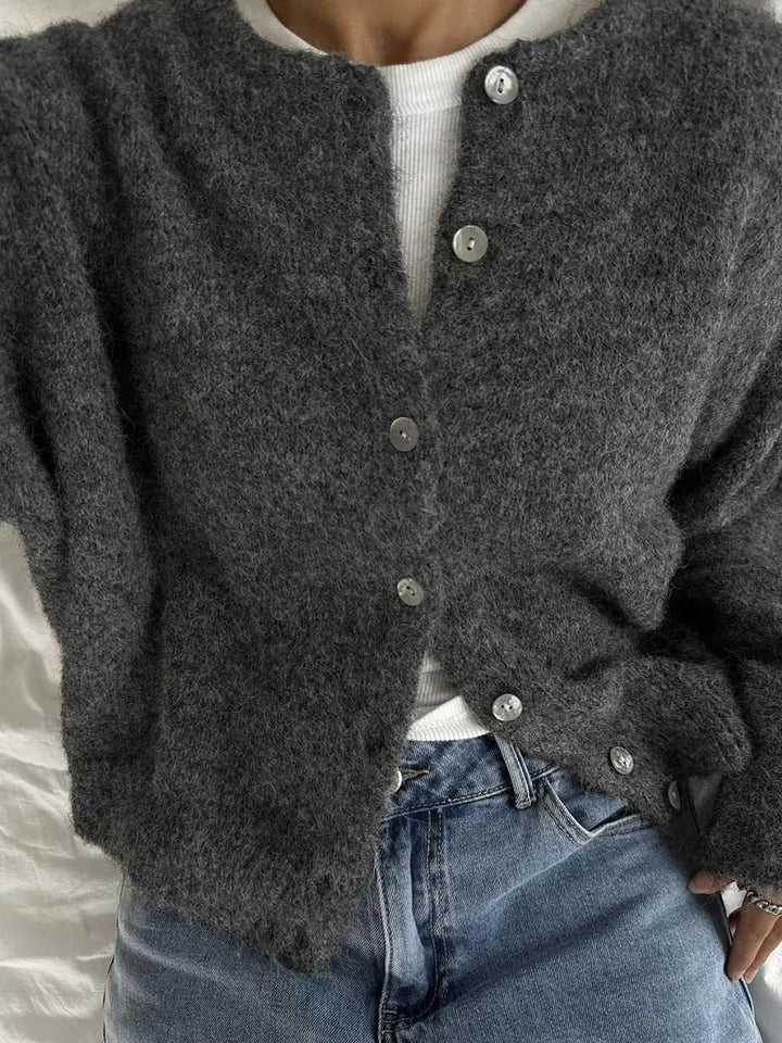Cardigan for Women | Round Neck & Button Placket