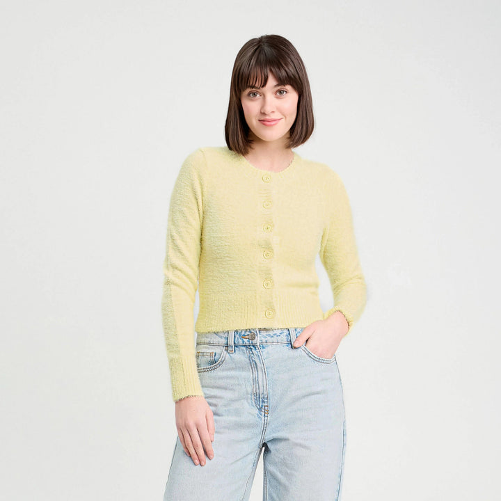 Cardigan for Women | Soft Knit Look with Button Placket