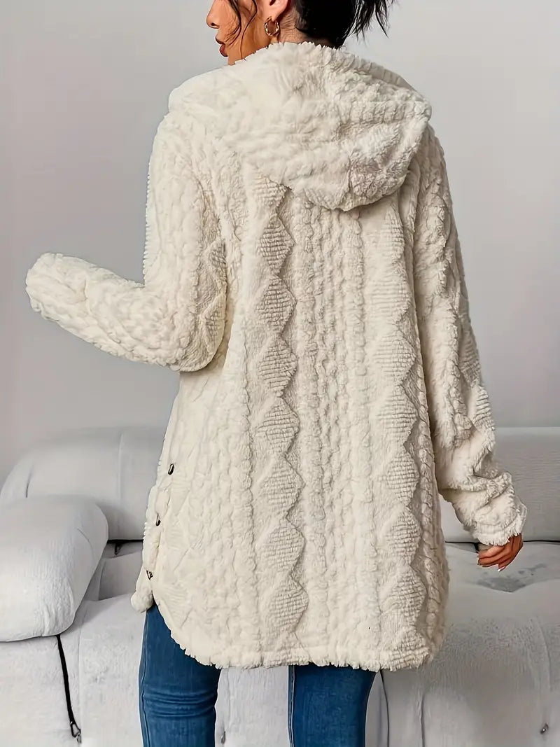 Women's Cardigan | Cable Knit with Hood