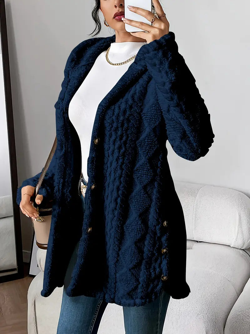 Women's Cardigan | Cable Knit with Hood