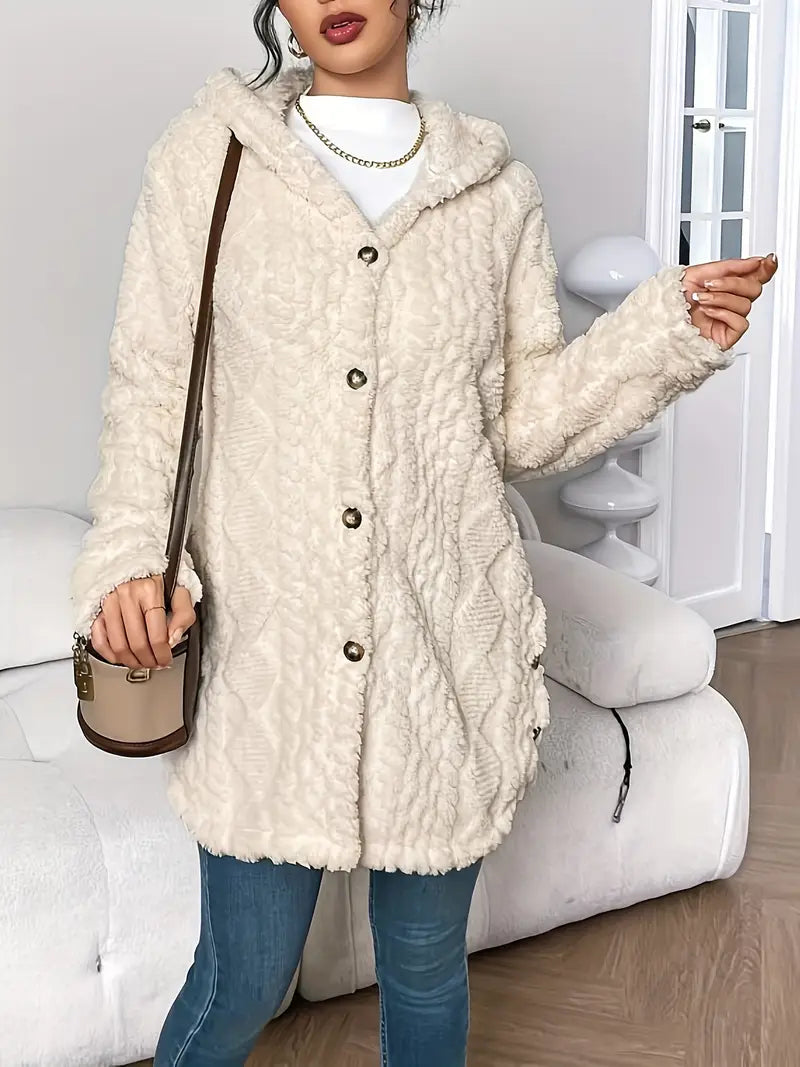 Women's Cardigan | Cable Knit with Hood