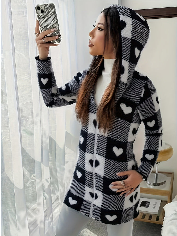 Women's Cardigan with Hood | Warm & Practical Zipper