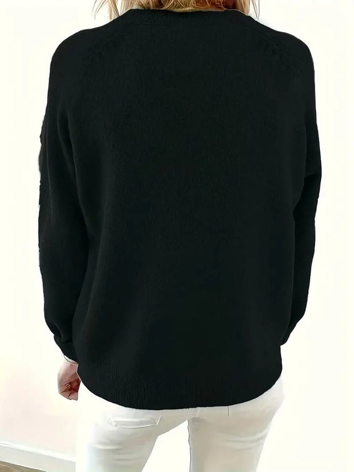 Knitted Sweater for Women | Button Placket & Soft Knit