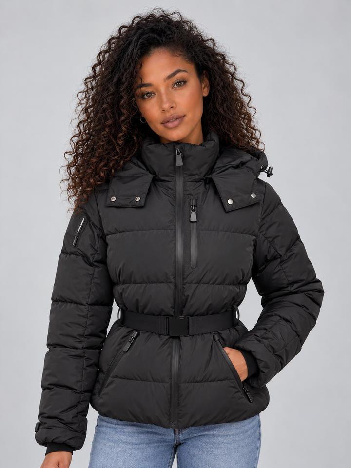 Women's Belted Puffer Jacket