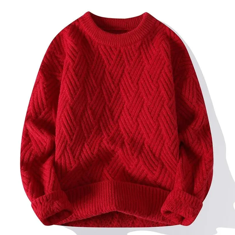 Men's Crewneck Patterned Sweater