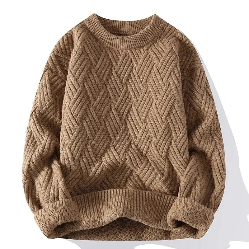 Men's Crewneck Patterned Sweater