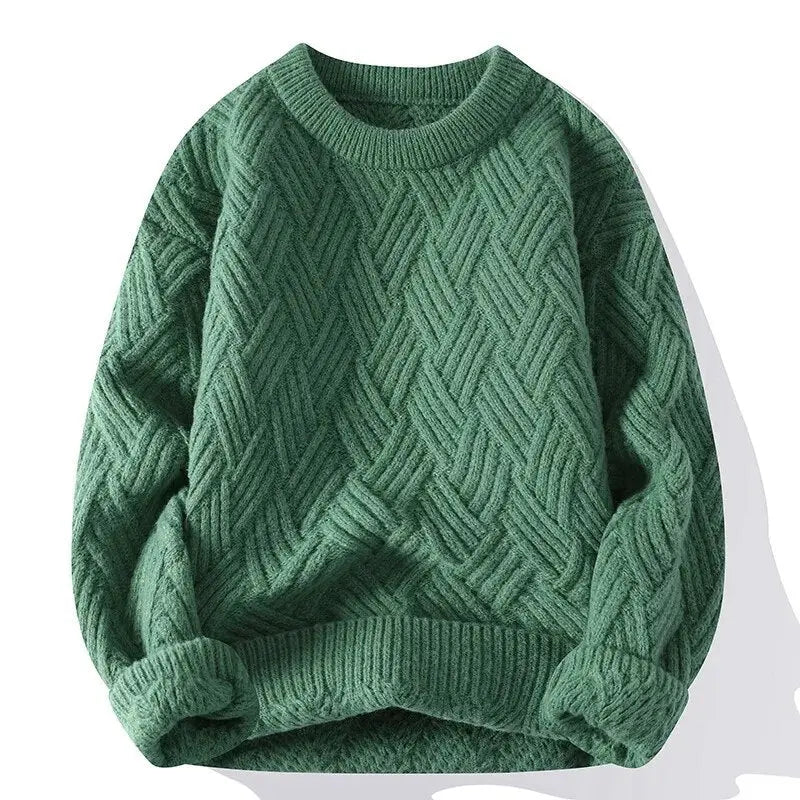 Men's Crewneck Patterned Sweater