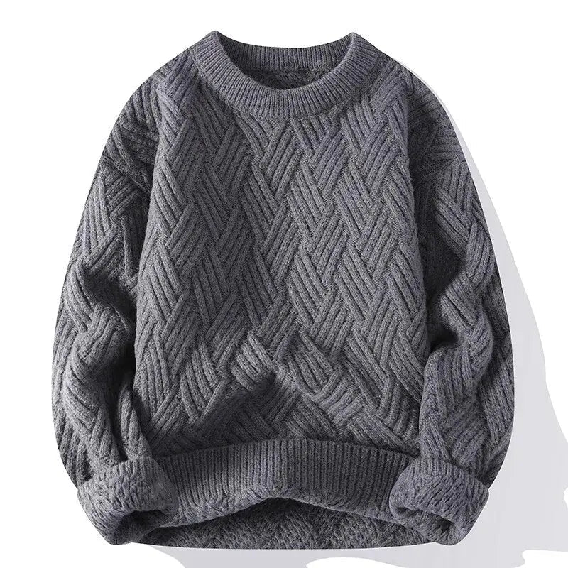 Men's Crewneck Patterned Sweater