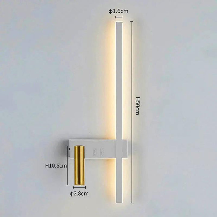 Adjustable LED Wall Lamp with Spot – Reading Light for Bedroom