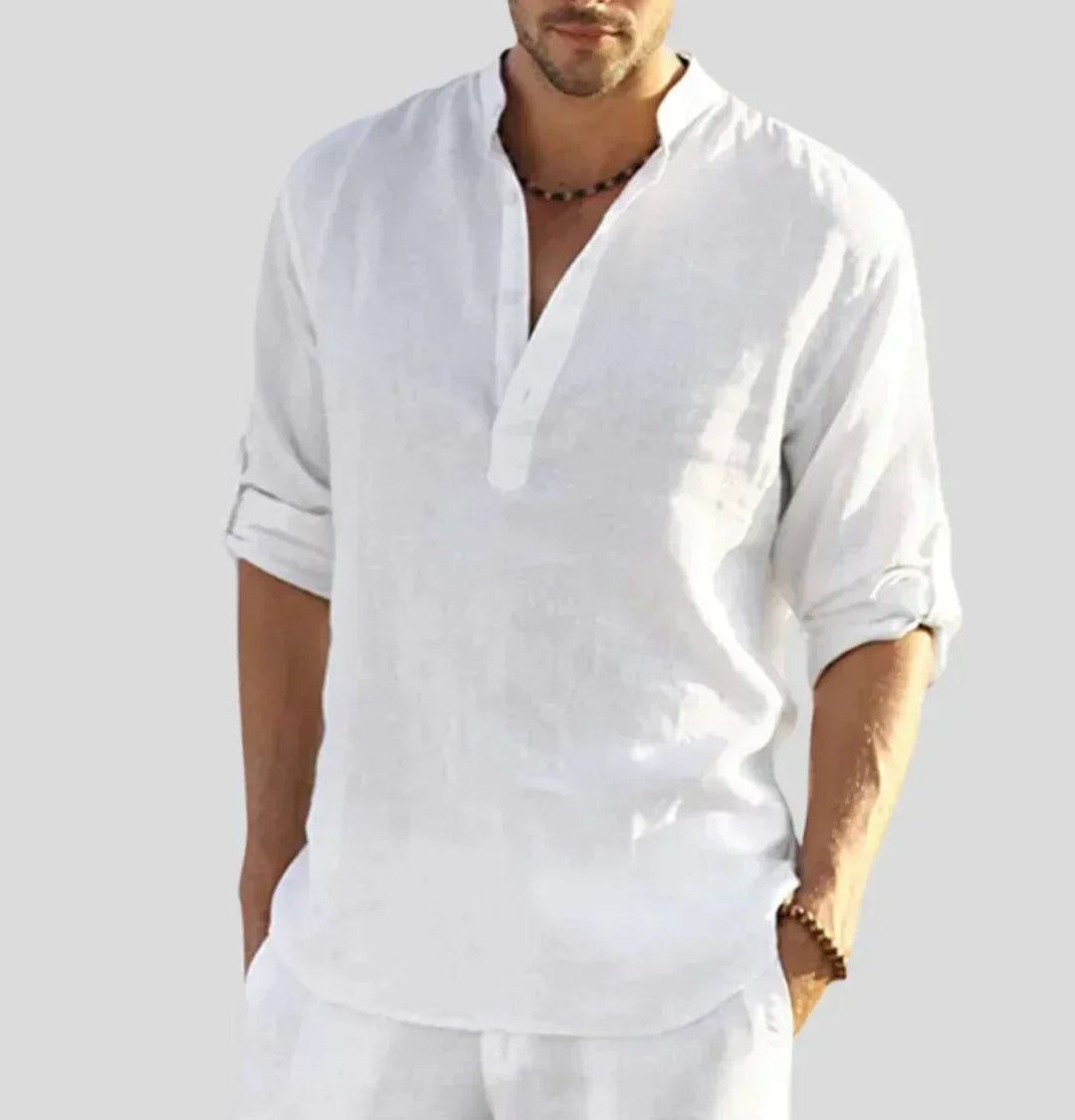 Men's Elegant Versatile Button-Up Shirt
