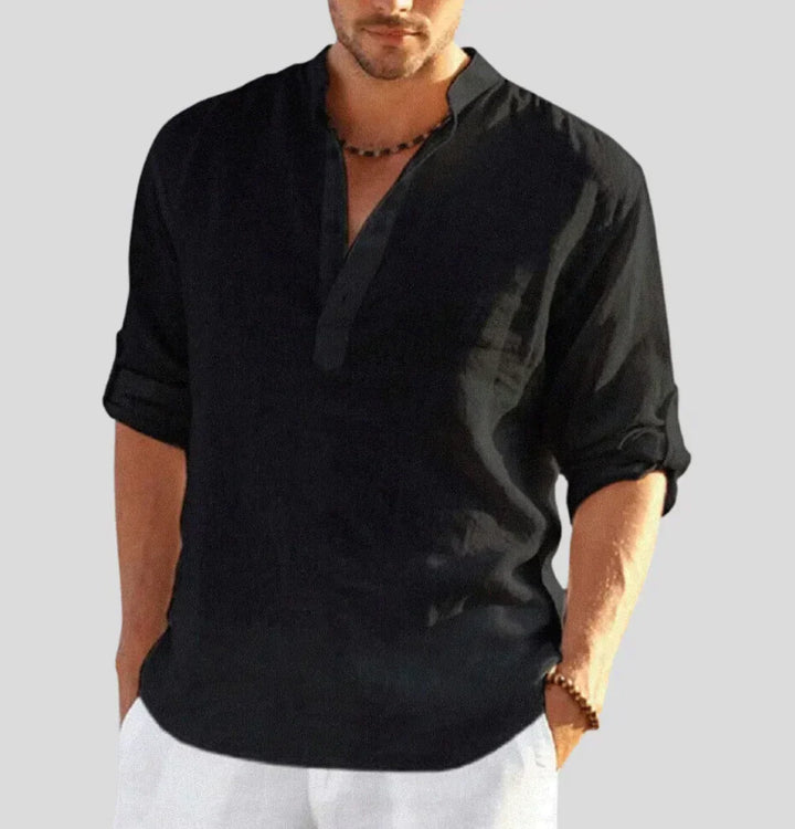 Men's Elegant Versatile Button-Up Shirt