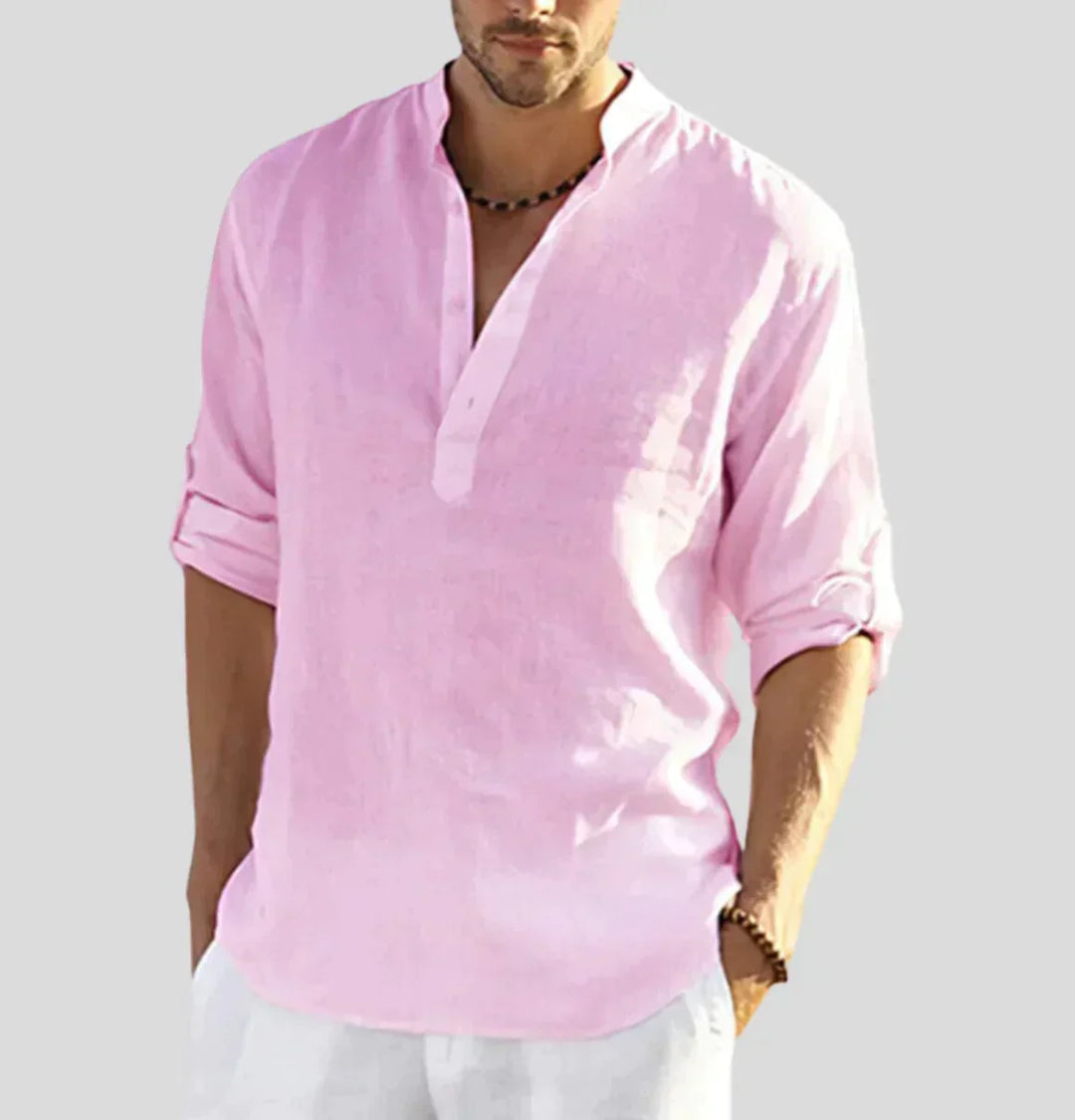 Men's Elegant Versatile Button-Up Shirt