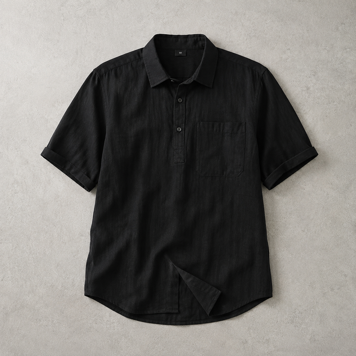 Burford Textured Popover Polo Shirt