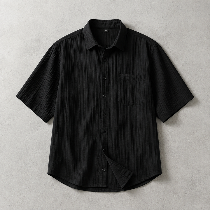 Girona Crinkle Texture Short Sleeve Shirt