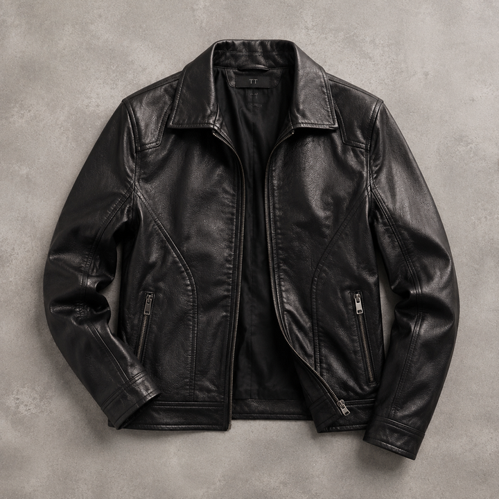 Cascais Slim Fit Faux Leather Jacket