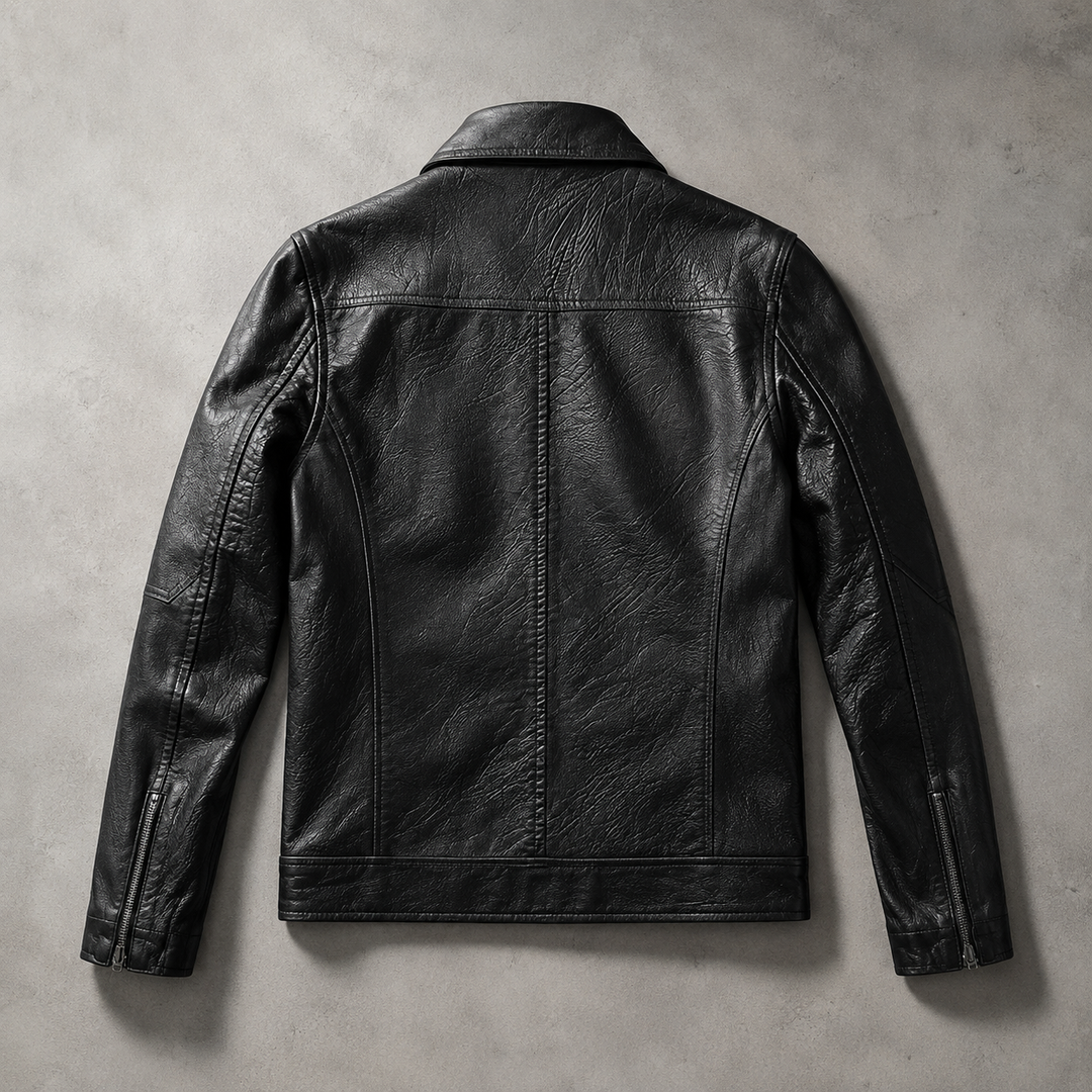 Coimbra Panelled Slim Faux Leather Jacket