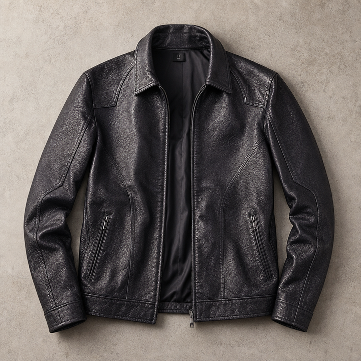 Coimbra Panelled Slim Faux Leather Jacket
