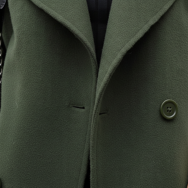 Women's Double Breasted Longline Coat Florentina, view 6 - Elena Harper