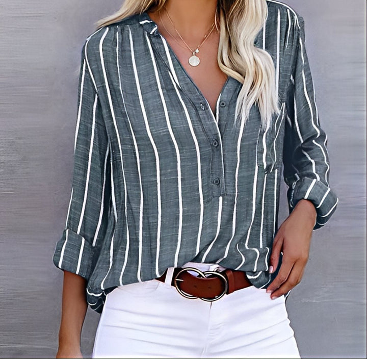 Olga | Stylish and Casual Striped Blouse