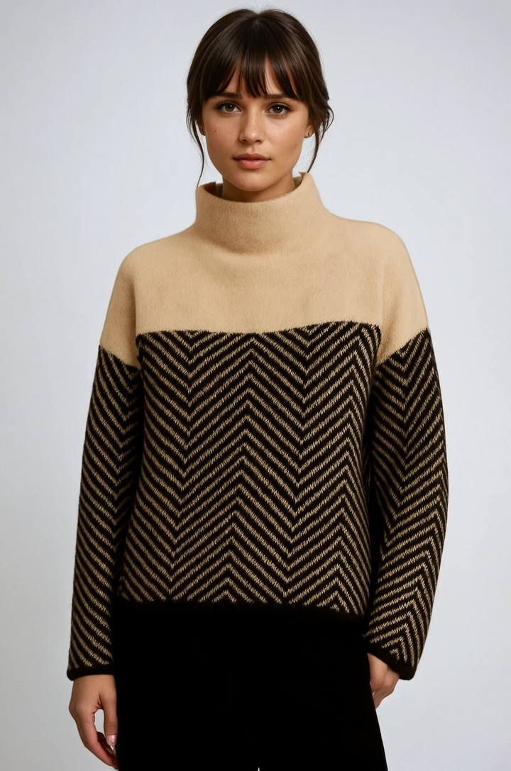The™  |  Eireann Chevron Turtleneck Sweater