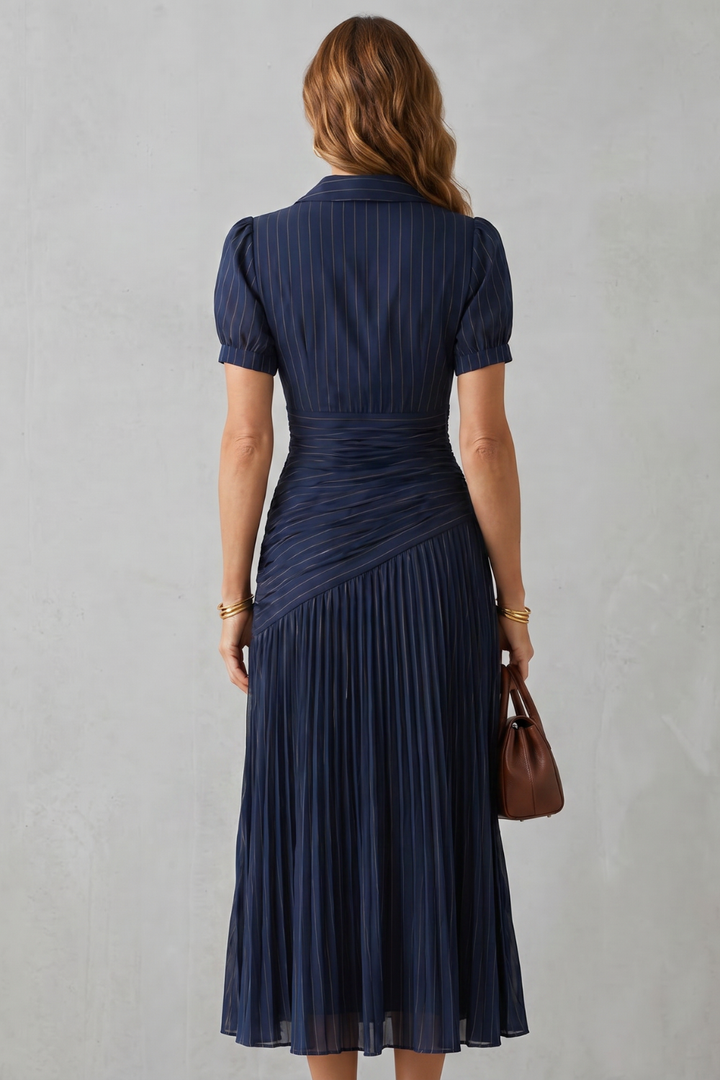 Theodelle – Pleated waist refinement – Midi dress