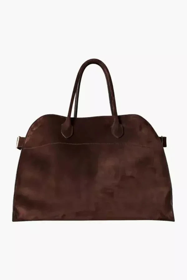 Top Handle Structured Leather Handbag