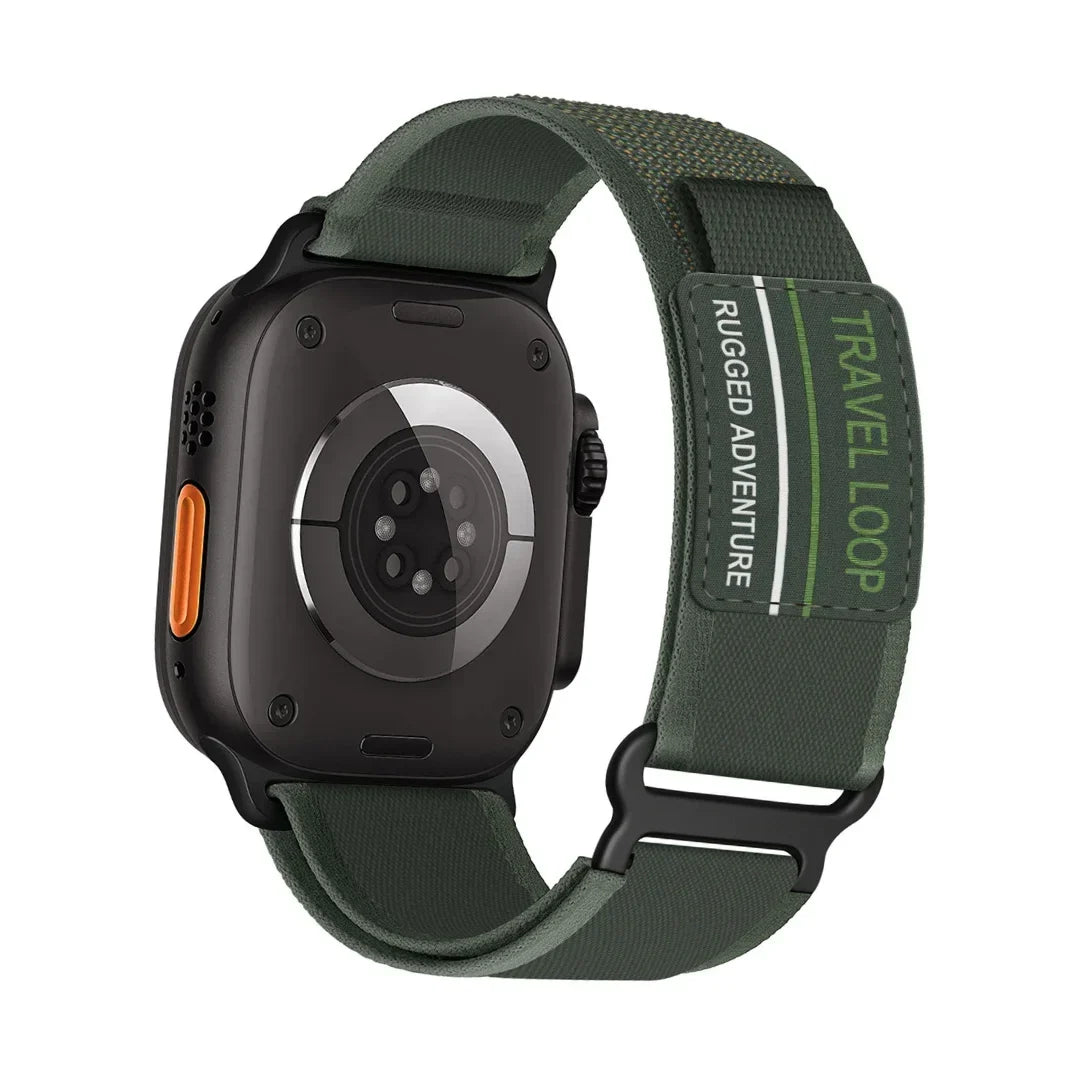 Stretch Fabric Watch Strap with Adjustable Stainless Steel Clasp