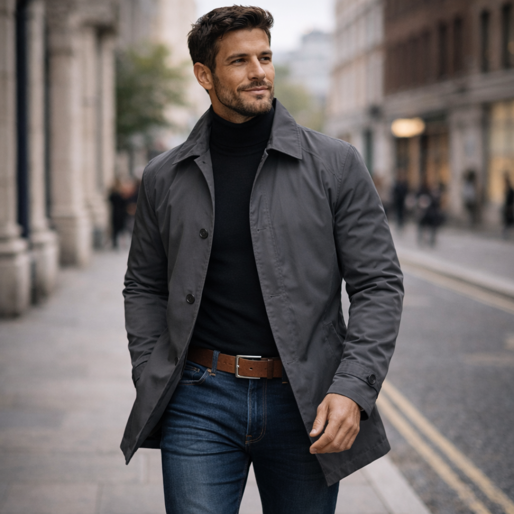 Men's Trench Coat | Windproof & Warm