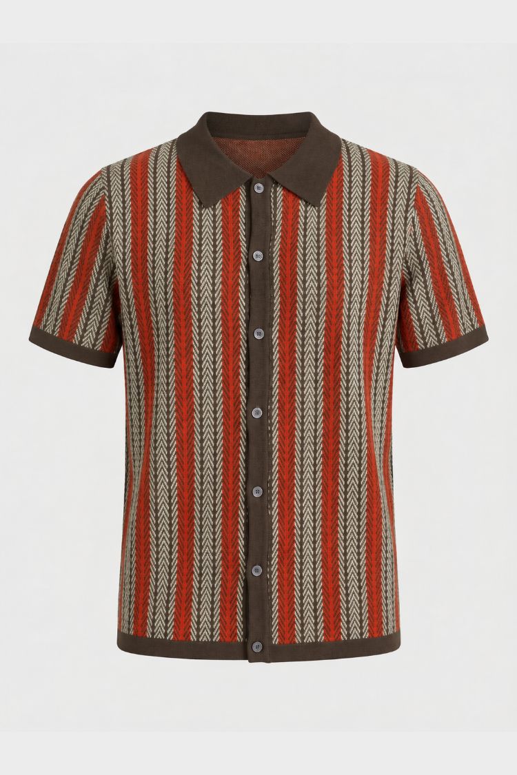 Men's Knit Polo | Jacquard
