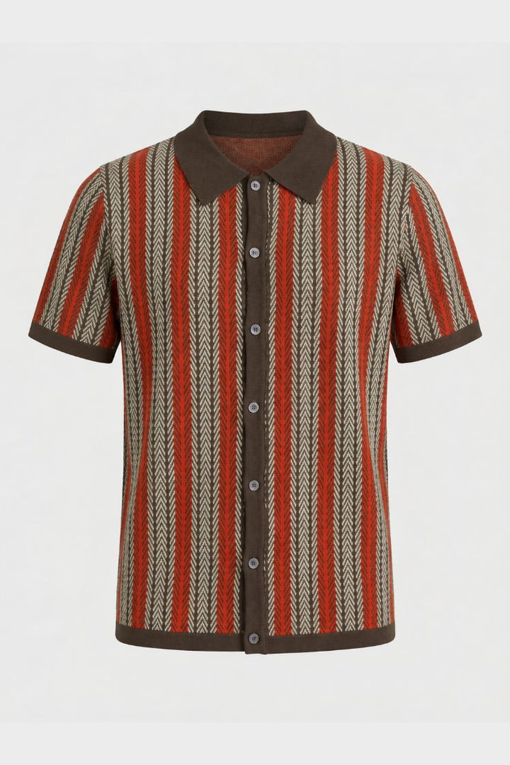 Men's Knit Polo | Jacquard