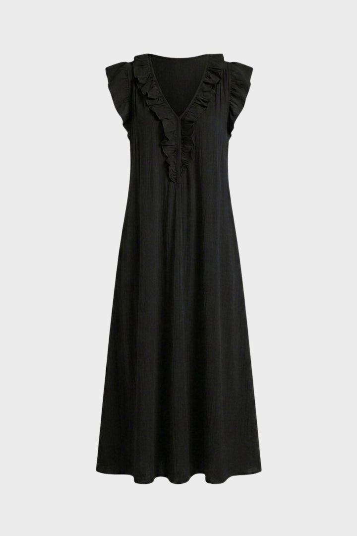 Women's Ruffle Midi Dress Summer, view 8 - Elena Harper