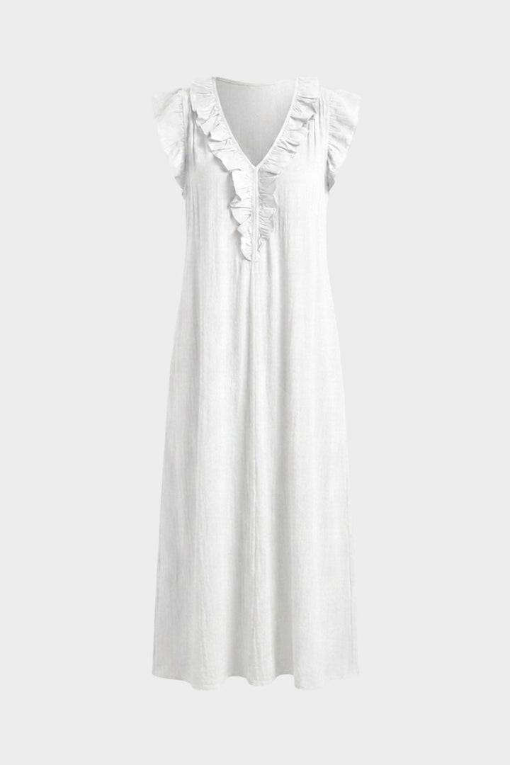 Women's Ruffle Midi Dress Summer, view 7 - Elena Harper