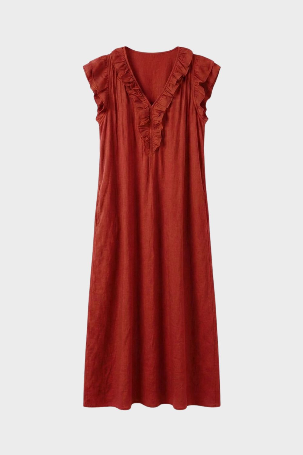 Women's Ruffle Midi Dress Summer, view 6 - Elena Harper