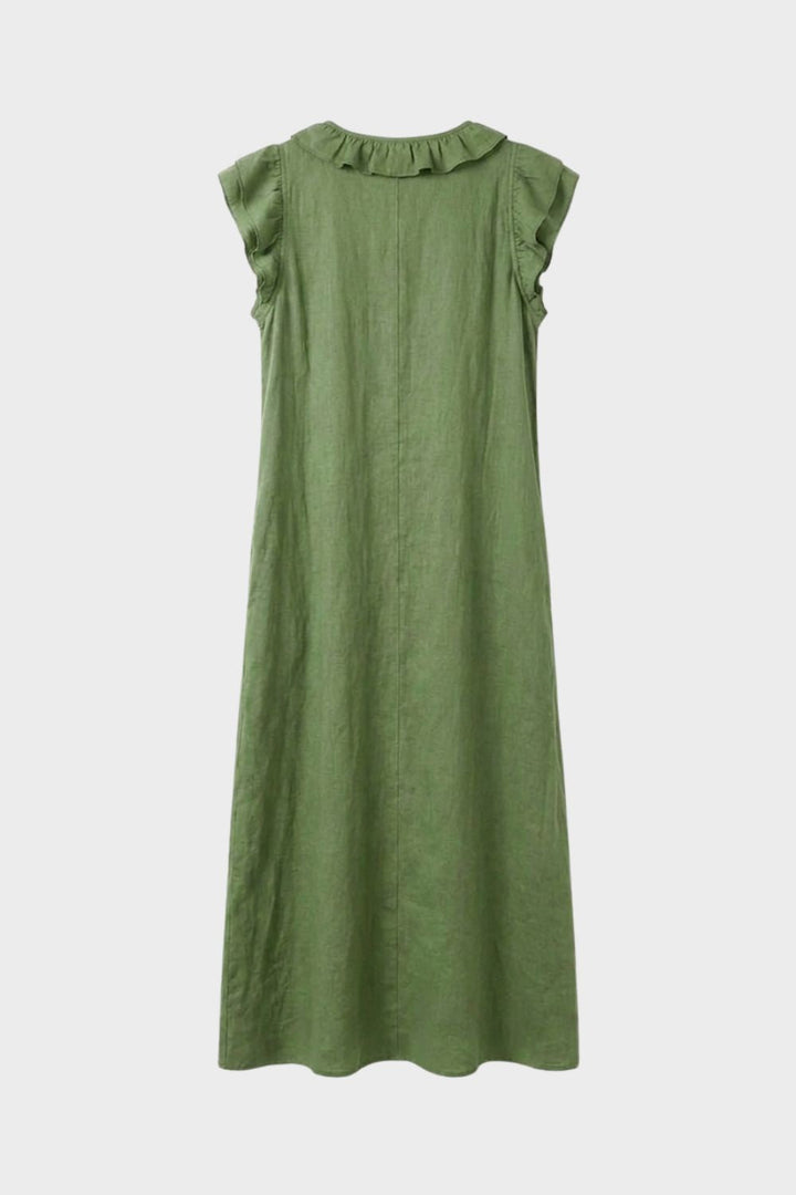 Women's Ruffle Midi Dress Summer, view 3 - Elena Harper