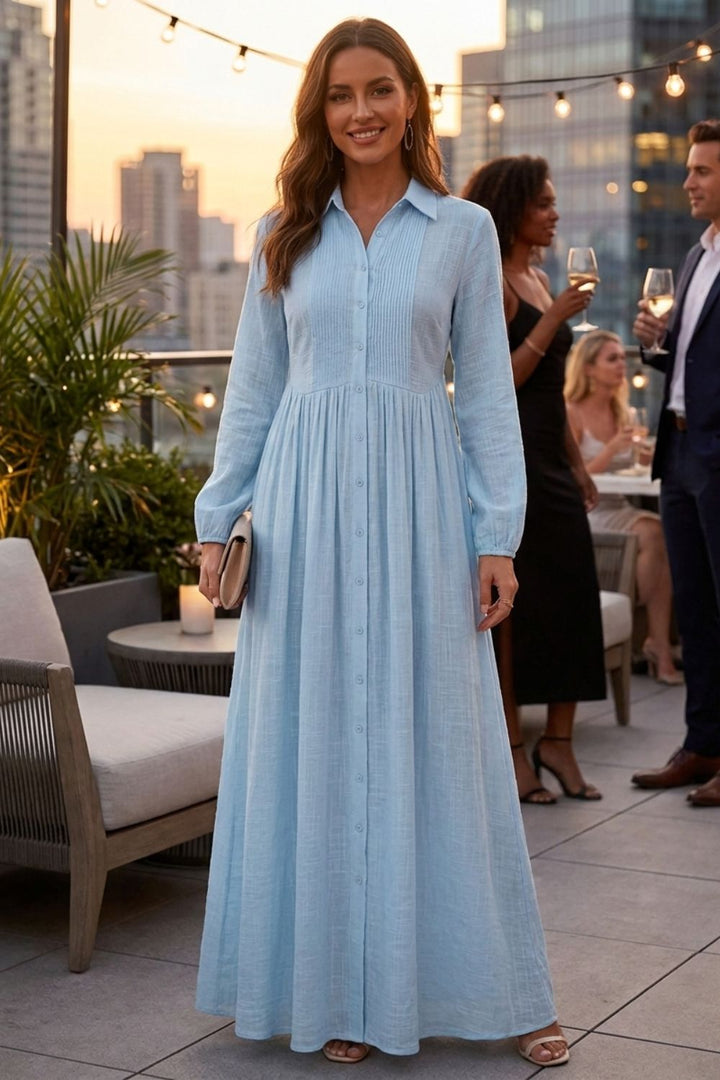 Women's Flowing Maxi Dress | V-Neck