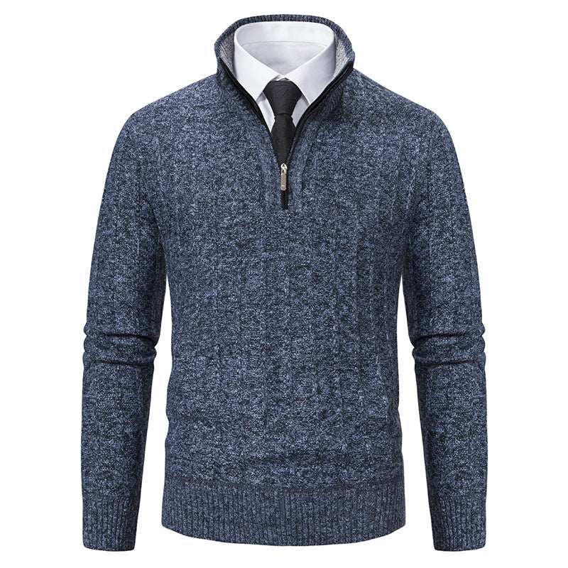 Men's Troyer | Cable Knit & Stand-Up Collar