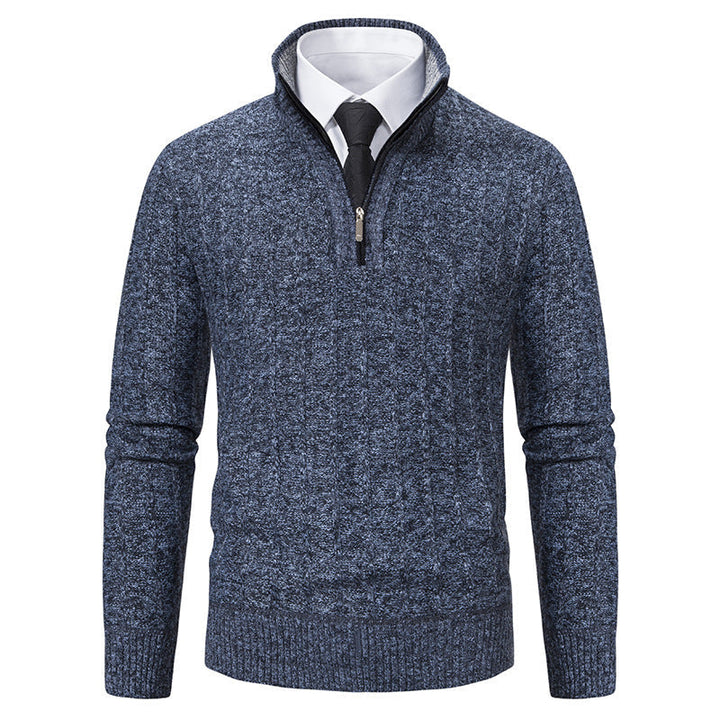 Men's Troyer | Cable Knit & Stand-Up Collar