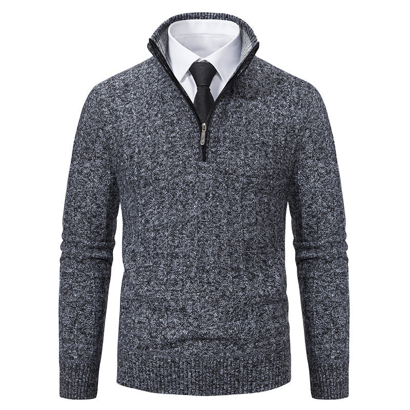 Men's Troyer | Cable Knit & Stand-Up Collar
