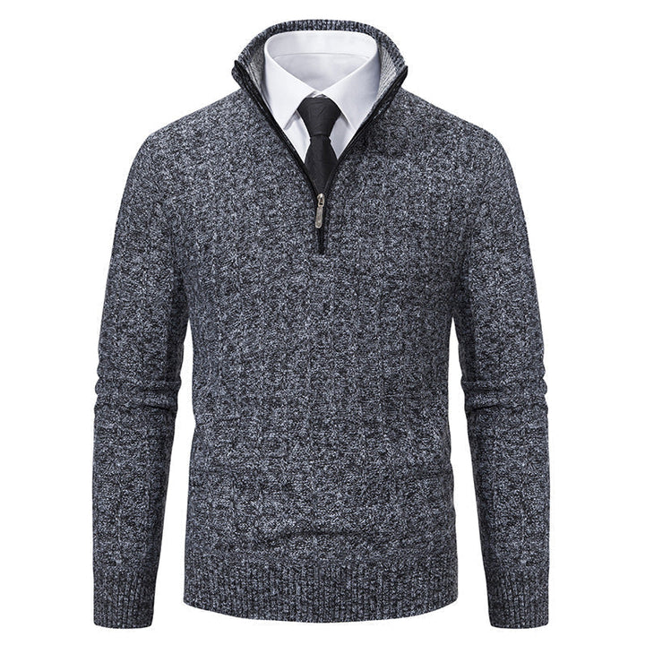 Men's Troyer | Cable Knit & Stand-Up Collar