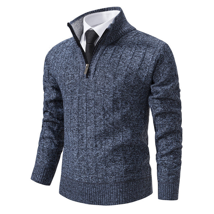 Men's Troyer | Cable Knit & Stand-Up Collar