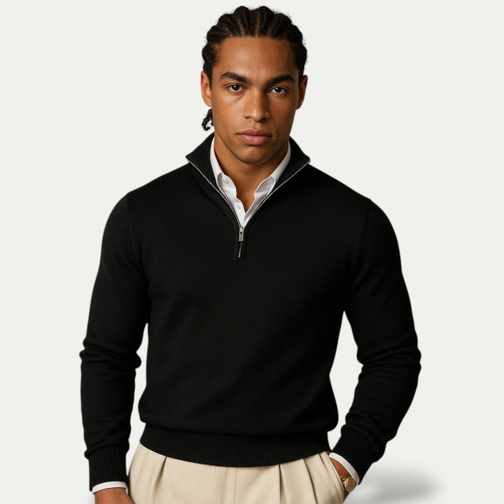 Sébastien - Refined Cashmere Half-Zip Sweater